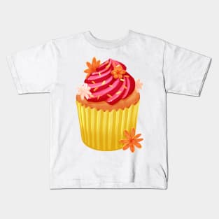 Pink Frosting Cupcake Kids T-Shirt